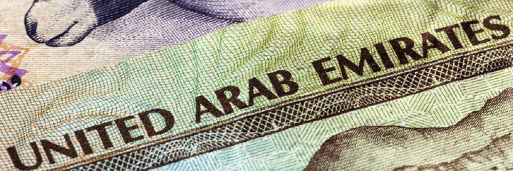 Close up of UAE Dirham.