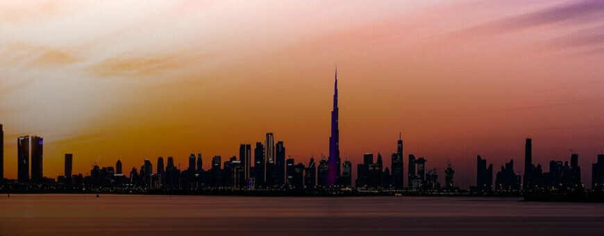 A sunset in Dubai image