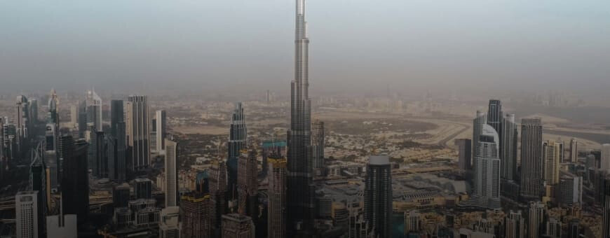 A breathtaking photo of skyscrapers in the UAE